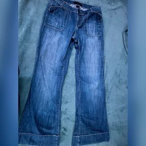 low rise flared jeans